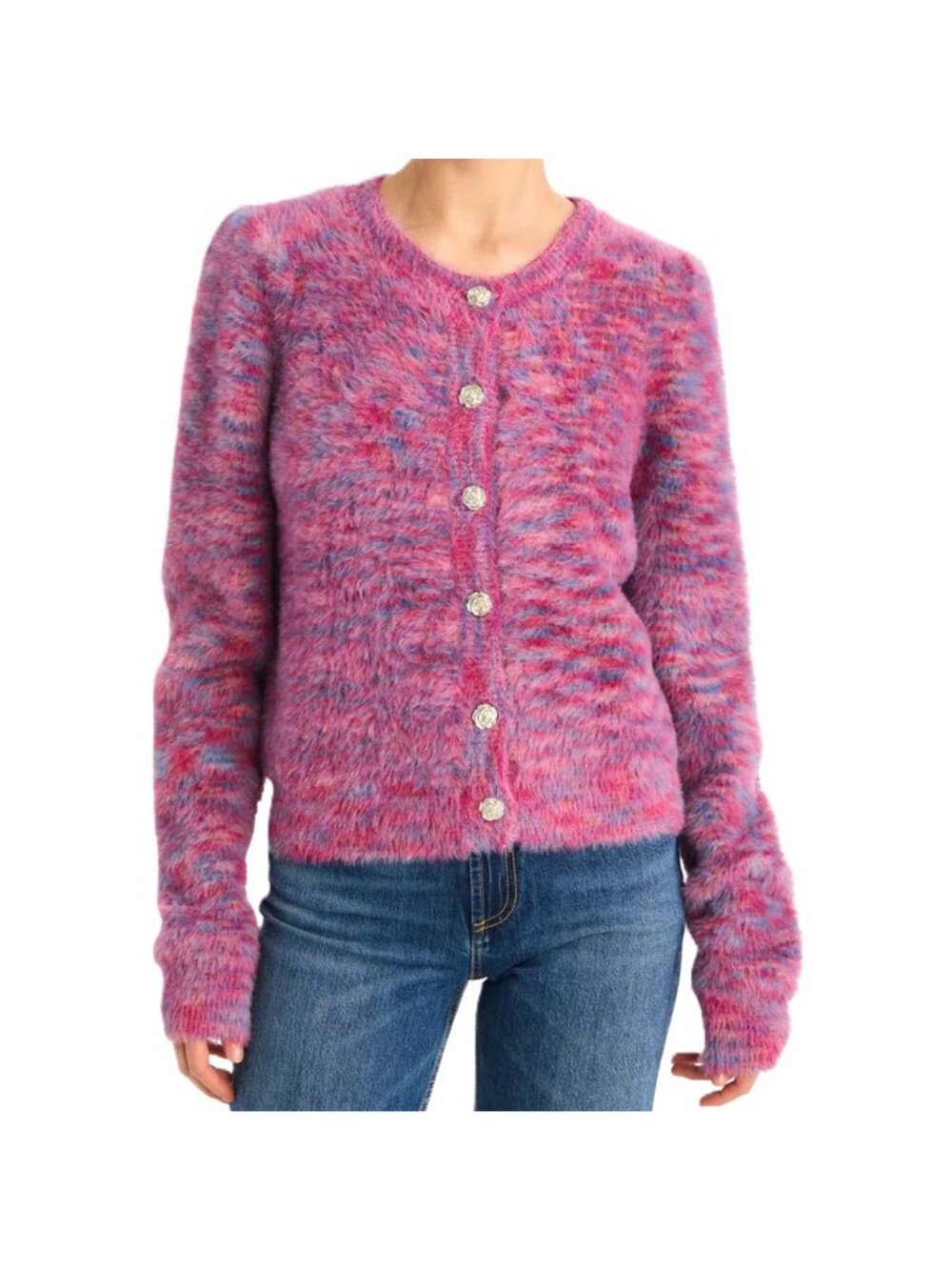Allison New York Sloan Cardigan in Pink and Blue Size Small New